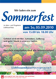 Einladung zum Altenheim-Sommerfest